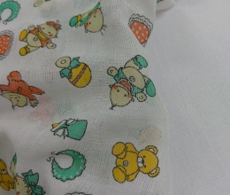 Ref.: 104-2 - FRALDA BRANCA E ESTAMPADA